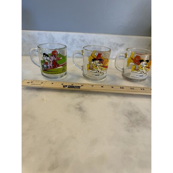 1978 McDonald's Glass Garfield Coffee Mugs (Lot of 3) - Picture 15 of 16